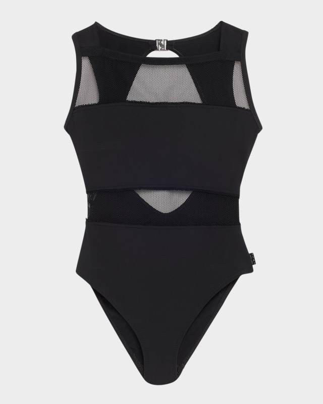 Mesh Cutout One-Piece Swimsuit